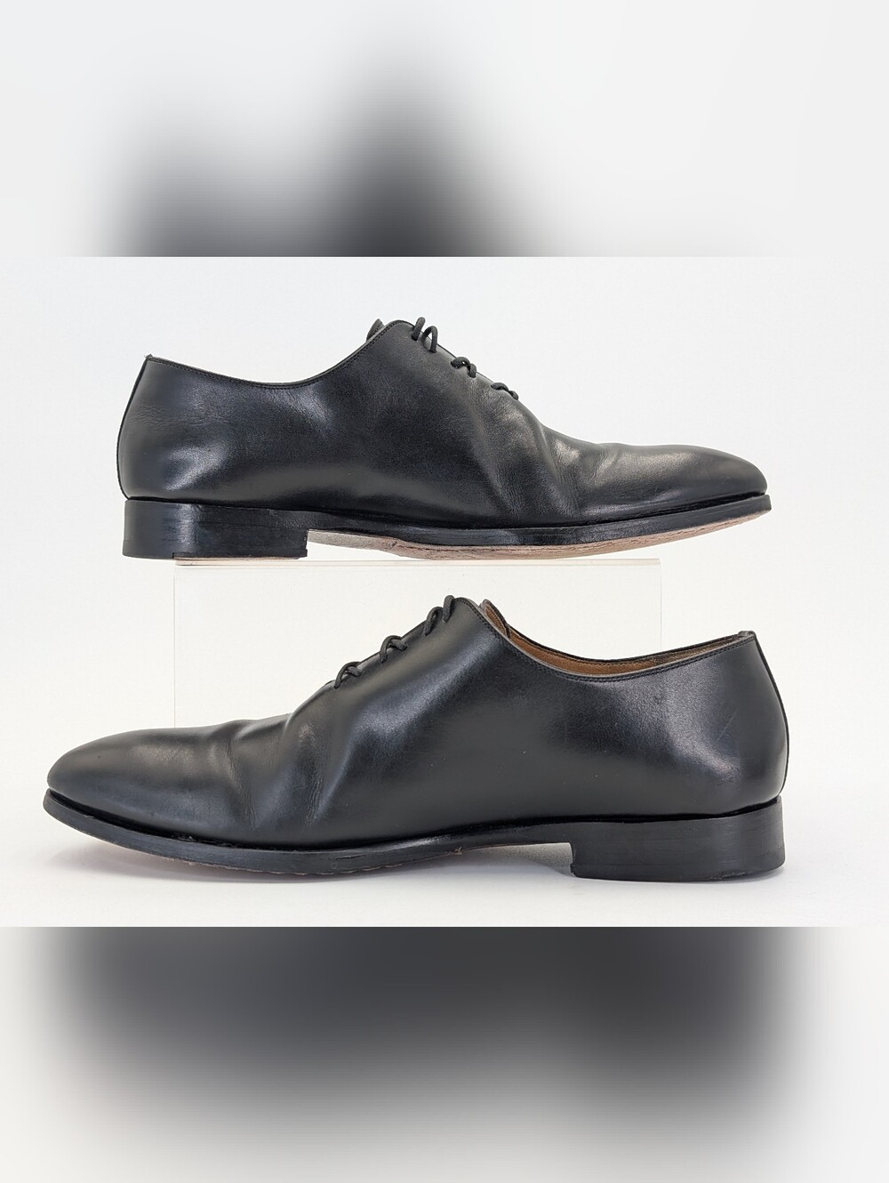 Magnanni Black Leather Oxford Dress Shoes - Picture 10 of 17